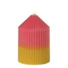 Xenos LED kaars duo - roze/groen - ø7x10 cm- Led Kaarsen
