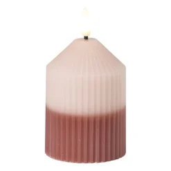 Xenos LED kaars duo - roze/lichtroze - ø7x10 cm- Led Kaarsen