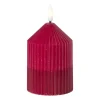 Xenos LED kaars duo - roze/paars - ø7x10 cm- Kerstcadeaus|Led Kaarsen