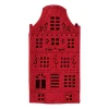 Xenos LED kersthuisje vilt - rood - 11.3x5.8x4.3 cm- Kersthuisjes