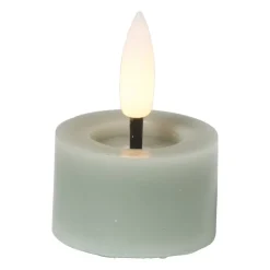Xenos LED waxinelichten - groen - set van 3- Led Kaarsen