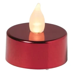 Xenos LED waxinelichten - rood - set van 5- Led Kaarsen