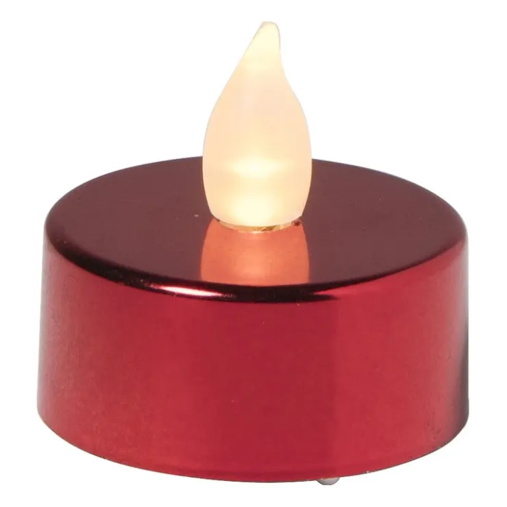 Xenos LED waxinelichten - rood - set van 5- Led Kaarsen