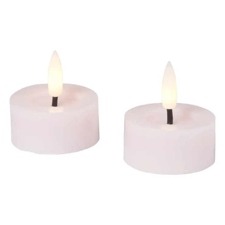 Xenos LED waxinelichten - roze - set van 2- Led Kaarsen