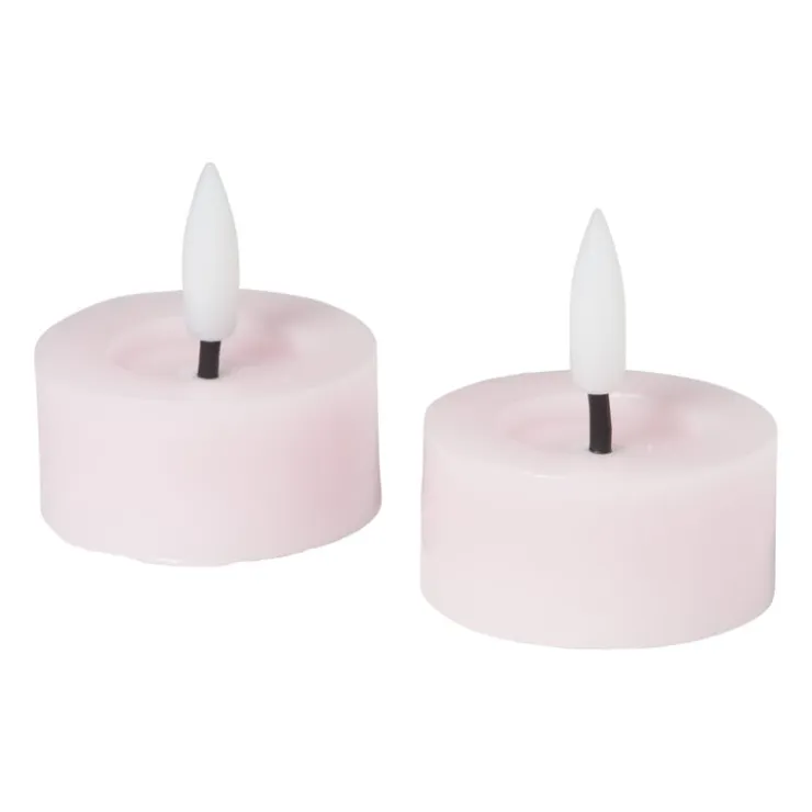 Xenos LED waxinelichten - roze - set van 2- Led Kaarsen