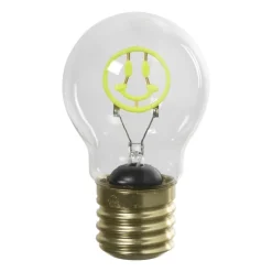 Xenos Ledlampje smiley - groen - ø7x12 cm- Led Lampen