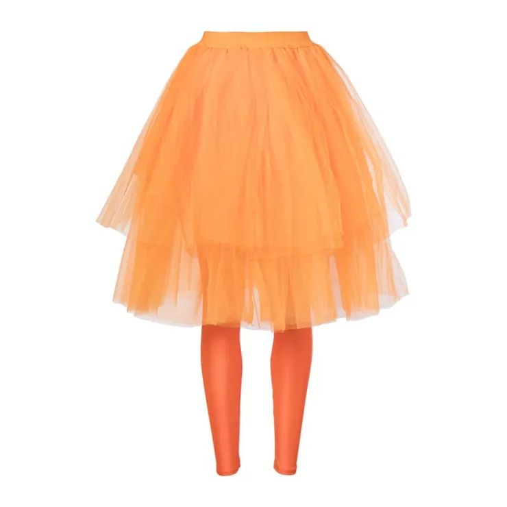 Xenos Legging - oranje- Verkleedkleding