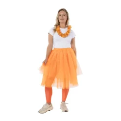 Xenos Legging - oranje- Verkleedkleding