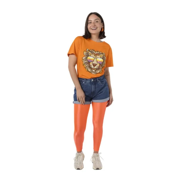 Xenos Legging - oranje- Verkleedkleding