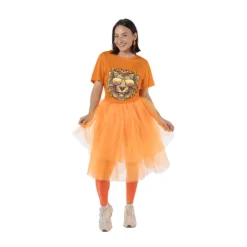 Xenos Legging - oranje- Verkleedkleding