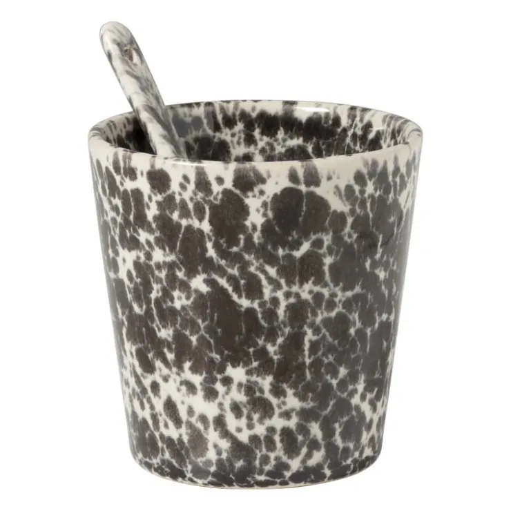Xenos Lepel Roots - zwart/wit - 12.7 cm- Lepels