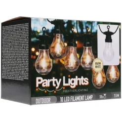 Xenos Lichtsnoer voor buiten - 10 LED lampen - 7.5 meter- Lichtslingers