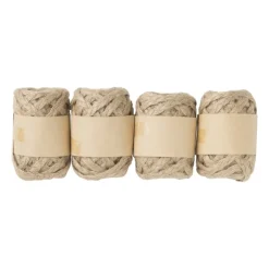 Xenos Lint - jute - set van 4- Knutselspullen