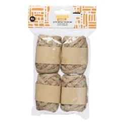 Xenos Lint - jute - set van 4- Knutselspullen