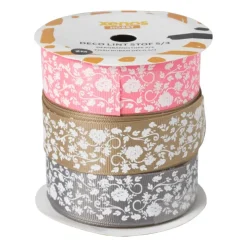 Xenos Lint stof bloemen - set van 3 - 100 cm- Knutselspullen