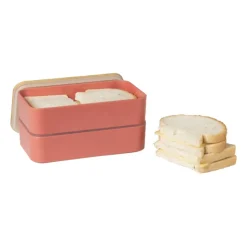 Xenos Lunchbox dubbel met bestek - oranje - 700 ml- Broodtrommels