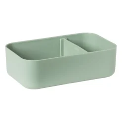 Xenos Lunchbox met elastiek - groen - 6.8x19x12 cm- Broodtrommels