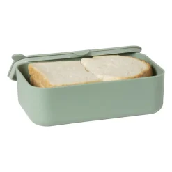 Xenos Lunchbox met elastiek - groen - 6.8x19x12 cm- Broodtrommels