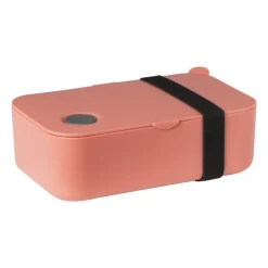 Xenos Lunchbox met elastiek - oranje - 1 liter- Broodtrommels