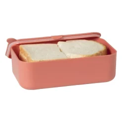 Xenos Lunchbox met elastiek - oranje - 1 liter- Broodtrommels
