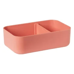 Xenos Lunchbox met elastiek - roze - 6.8x19x12 cm- Broodtrommels