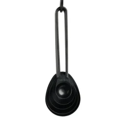 Xenos Maatlepels industrial - zwart - 5 stuks- Keukengerei