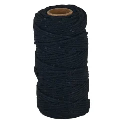 Xenos Macrame koord - zwart - 2mm- Garen|Knutselspullen