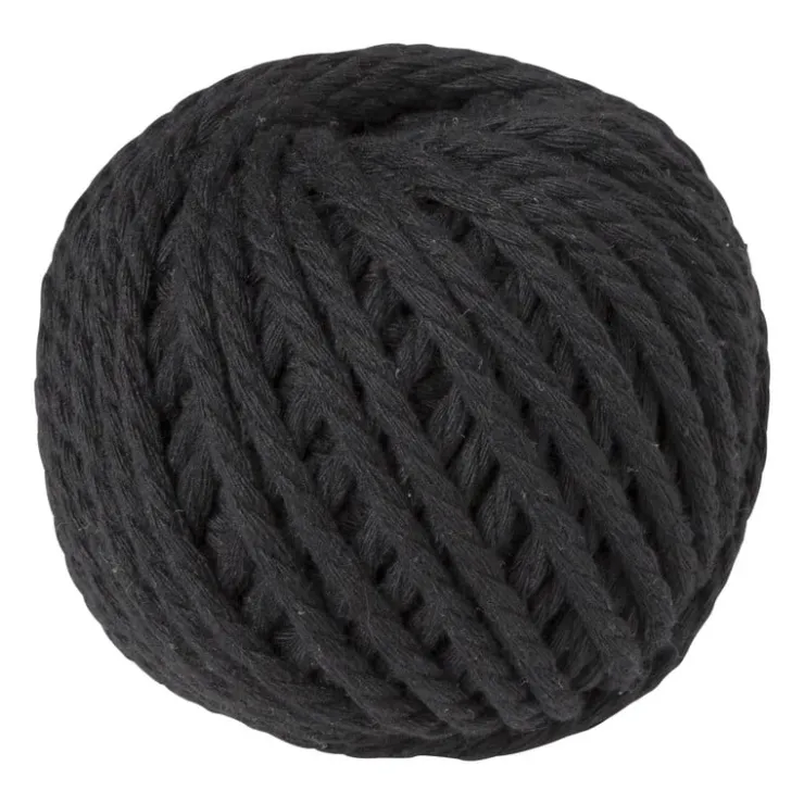 Xenos Macrame touw - zwart - 40 meter- Garen