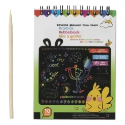Xenos Magic kras blok inclusief pen- Kleurboeken