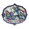Xenos Magneet holland windmolen - delfts blauw - 10x1x9 cm- Holland Souvenirs