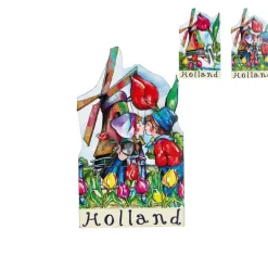 Xenos Magneet Hollandse molen - diverse varianten -multikleur- Holland Souvenirs