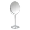 Xenos Make-up spiegel - chroom - ø16 x 36 cm- Badkamer Accessoires|Make-Up Spiegels