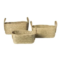Xenos Mand Basix rechthoek - 18x40x30 cm - naturel- Manden|Manden