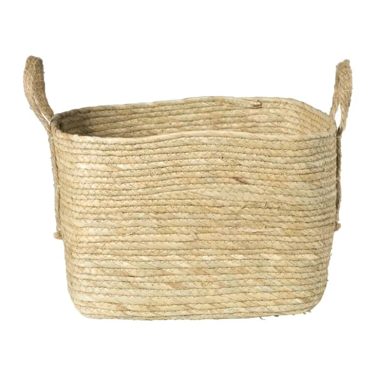 Xenos Mand Basix vierkant - 34x34x34 cm - naturel- Manden|Manden