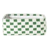 Xenos Mand checks groot - groen/wit - 15x36x26 cm- Manden|Manden