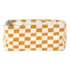 Xenos Mand checks groot - oranje/wit - 15x36x26 cm- Manden|Manden