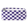 Xenos Mand checks groot - paars/wit - 15x36x26 cm- Manden|Manden