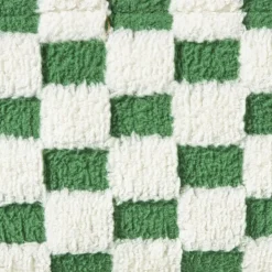 Xenos Mand checks klein - groen/wit - 11x30x20 cm- Manden|Manden