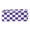 Xenos Mand checks klein - paars/wit - 11x30x20 cm- Manden|Manden