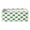 Xenos Mand checks middel - groen/wit - 13x33x23 cm- Manden|Manden