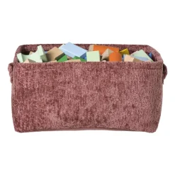 Xenos Mand chenille - rood - 33x23x16 cm- Manden|Manden