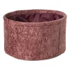 Xenos Mand chenille rond - rood - ø24x14 cm- Manden|Manden