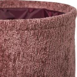 Xenos Mand chenille rond - rood - ø24x14 cm- Manden|Manden