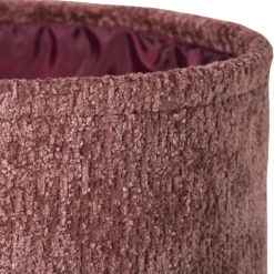 Xenos Mand chenille rond - rood - ø27x16 cm- Manden|Manden