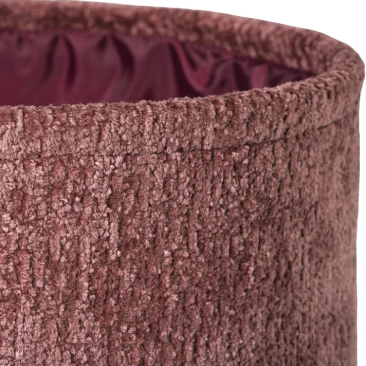 Xenos Mand chenille rond - rood - ø27x16 cm- Manden|Manden