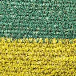 Xenos Mand colorblock - groen/geel - ø20x25 cm- Manden|Manden