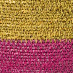 Xenos Mand colorblock - roze/geel - ø20x25 cm- Manden|Manden