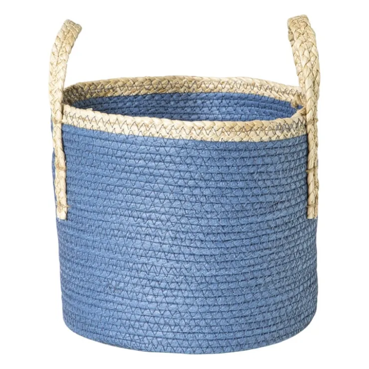 Xenos Mand colors - blauw/bruin - ø21x18 cm- Manden|Manden