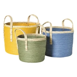 Xenos Mand colors - blauw/bruin - ø21x18 cm- Manden|Manden