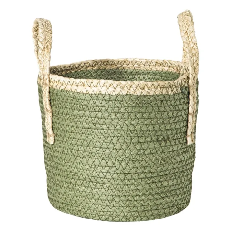 Xenos Mand colors - groen/bruin - ø21x18 cm- Manden|Manden